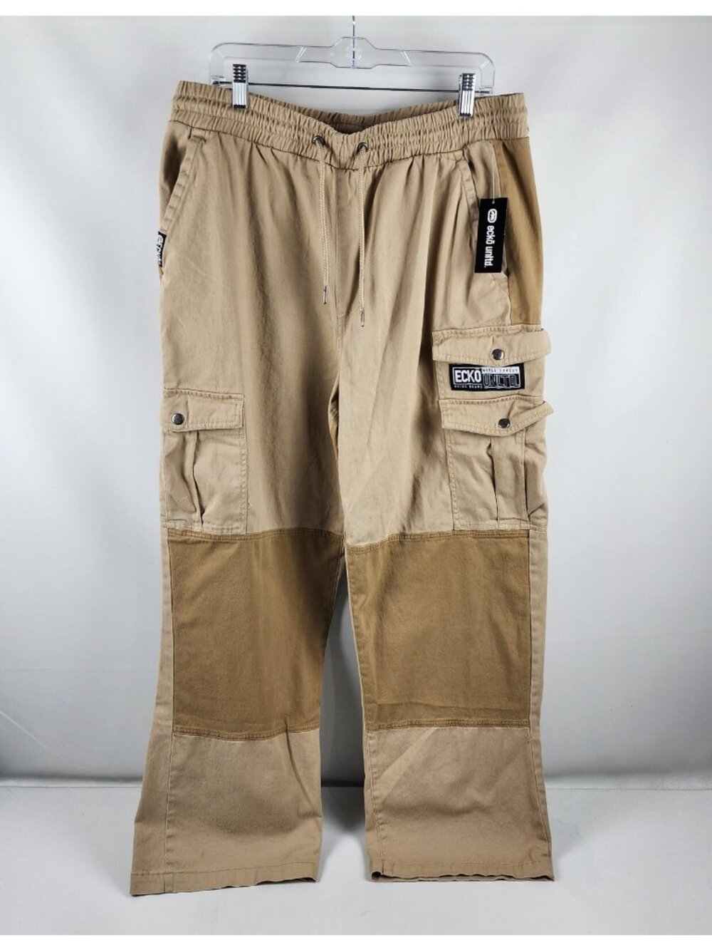 ECKO Unltd Jeans Mens Large Tan The Eye Cargo Joggers (36x30) NWT